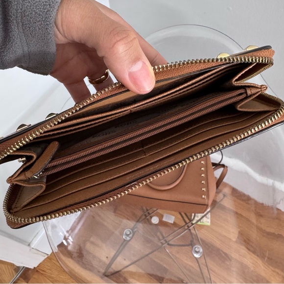 Michael Kors Brown Studded Handbag and Wallet Set - Picture 8 of 8